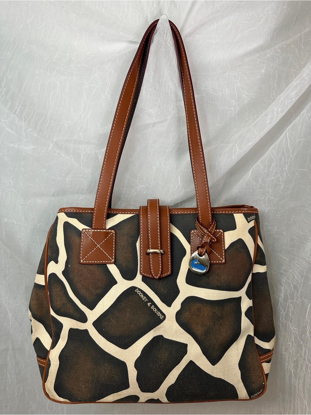 Dooney & Bourke Serengeti Brown Giraffe Print shoulder bag